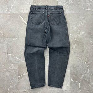 Vintage Levis 550 Jeans Mens 31x32 Black Faded Tapered Made in USA Workwear